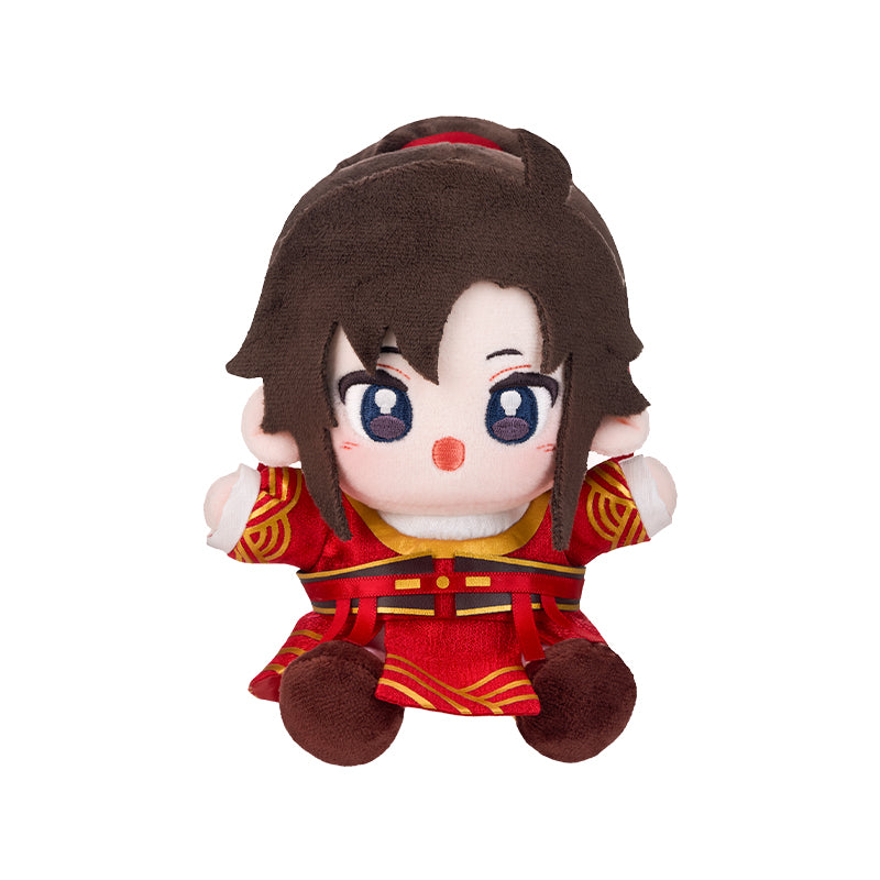 Mo Dao Zu Shi Anime Plush Dolls, 15CM Collectible Character Figures, Traditional Chinese Outfit, Polyester Fiber Stuffed Toys, Sitting Style with Posable Hands