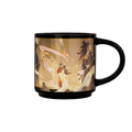 Heaven Officials Blessing Heat-Activated Color-Changing Ceramic Mug 450ml,Hidden Pattern Reveal, 9.5 cm Tall, Hot Water Activated, Chinese Anime Artwork, Black Finish