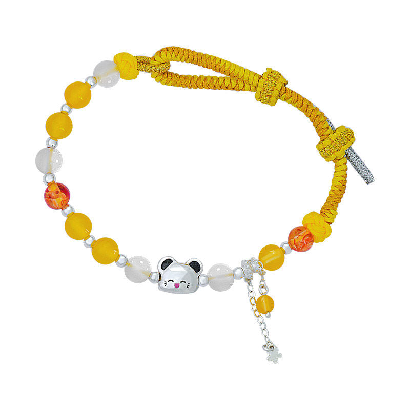 Heaven Officials Blessing Lucky Bracelet, Sterling Silver Adjustable Bracelet with Charm Bead, Anime merchandise