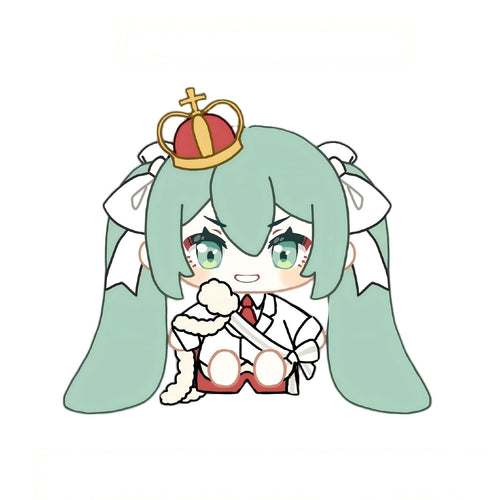 Hatsune Miku Chess-Inspired Sitting Plush Doll 22cm,Includes Accessories, Changeable Clothing, Chibi Design