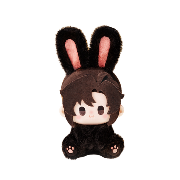 Mo Dao Zu Shi Anime Plush Doll, Sitting Style Bunny Character Figure, Polyester Fiber, 15cm, Desktop Ornament Collectible