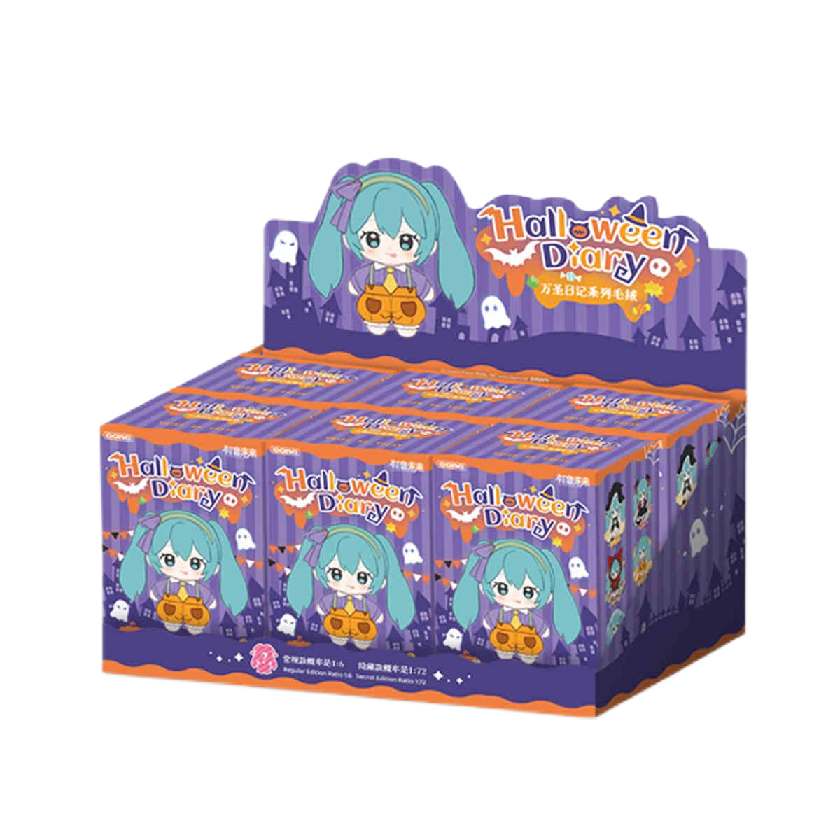 Hatsune Miku Halloween themed doll ornament, blind box doll desktop decoration