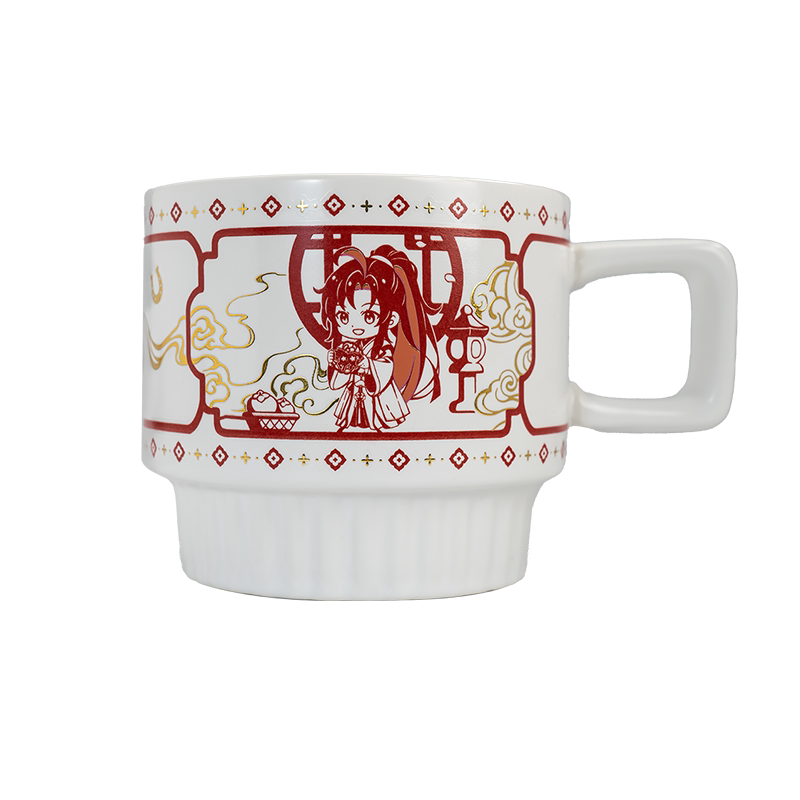 Mo dao zu shi Ceramic Stackable Mug, Cute Anime Chibi Design, 320ml
