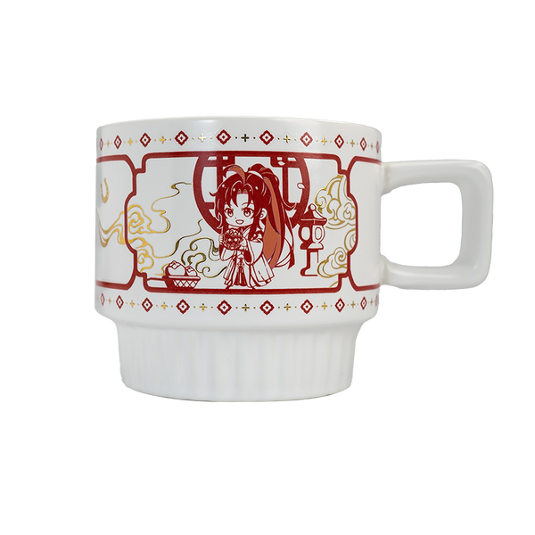 Mo dao zu shi Ceramic Stackable Mug, Cute Anime Chibi Design, 320ml