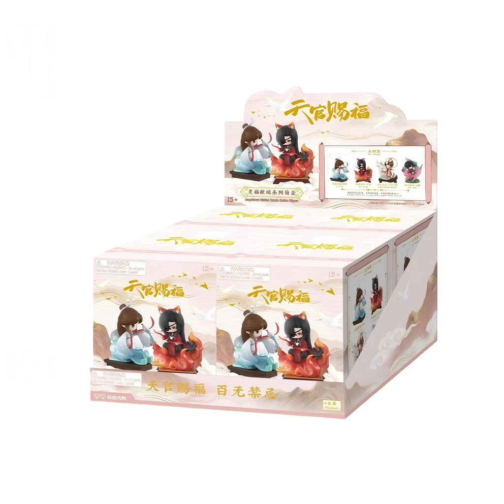 Heaven Officials Blessing Q-Version Desktop Figurines,Anime Characters, Approx. 10cm Height, Plastic Material, Collectible Ornaments