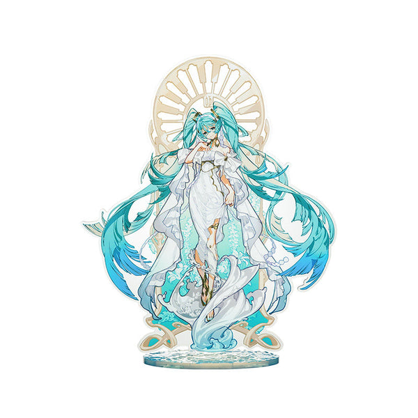 Hatsune Miku Acrylic Standee Desktop Ornament 28x35 cm,Large Acrylic Figure, Anime Character, Decorative Stand Base, Detailed Artwork, Collector's Display