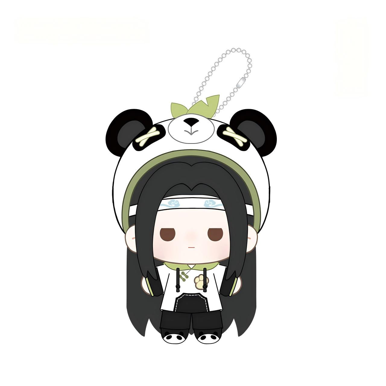 Mo Dao Zu Shi Plush Keychains with Panda Hat, Detachable Clothing, Backpack Accessories Pendants, 15cm Tall