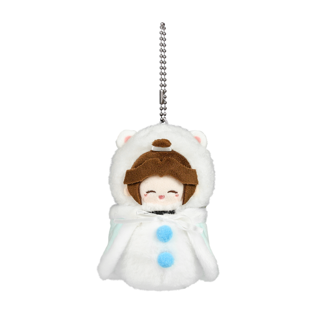 Heaven Officials Blessing Snowman Plush Keychain Pendant, Anime Merchandise Backpack Accessory with Removable Cape, 11 cm