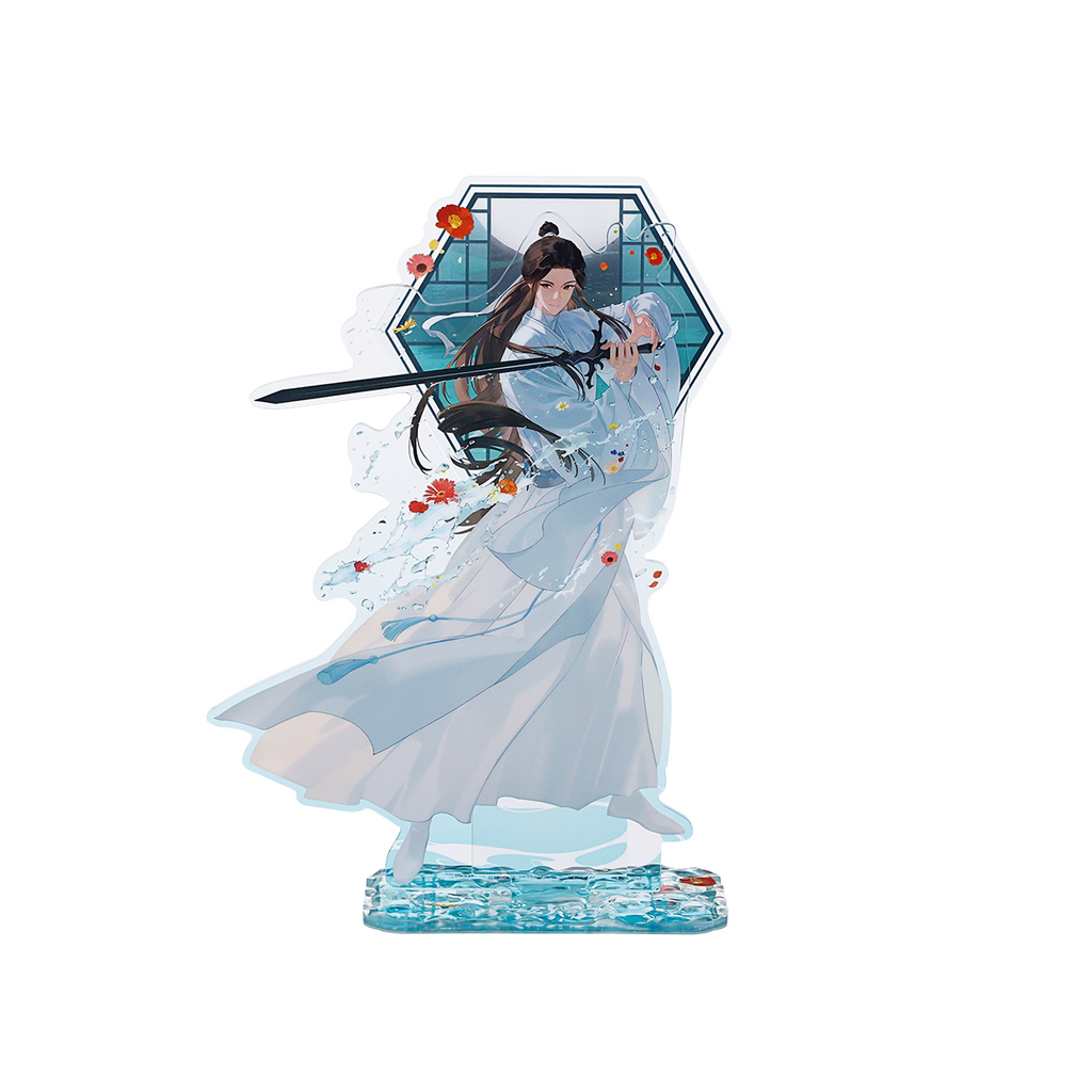 eaven Officials Blessing Acrylic Standee Desktop Ornament,183 x 122mm Size, Two Styles Available, Hexagonal Frame Design