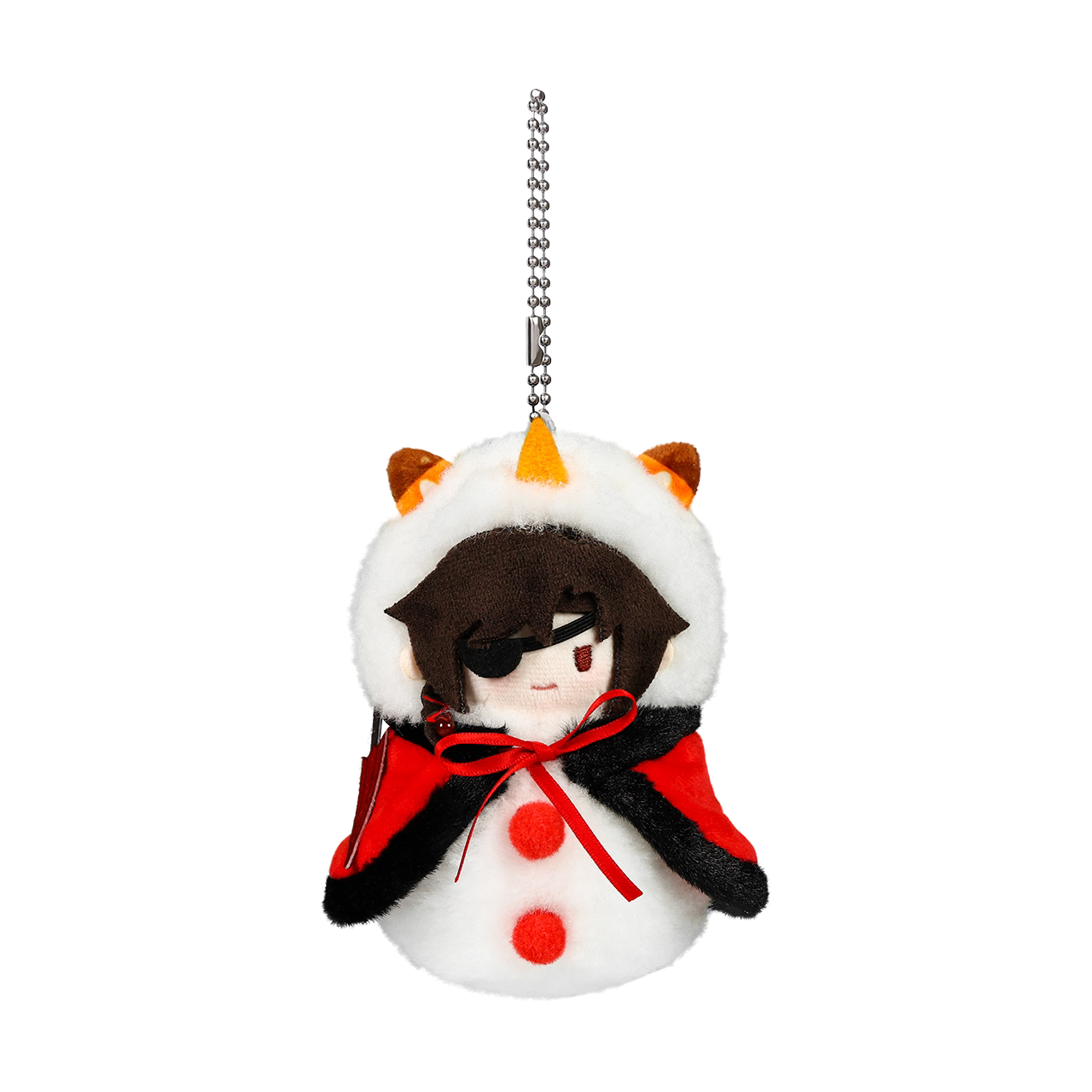 Heaven Officials Blessing Snowman Plush Keychain Pendant, Anime Merchandise Backpack Accessory with Removable Cape, 11 cm