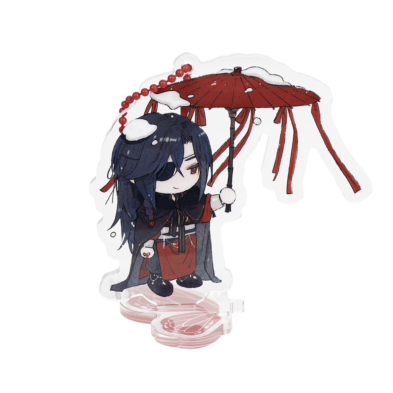Heaven Officials Blessing Acrylic Standee Desktop Ornament with Keychain, Anime Merchandise, Butterfly Base Design