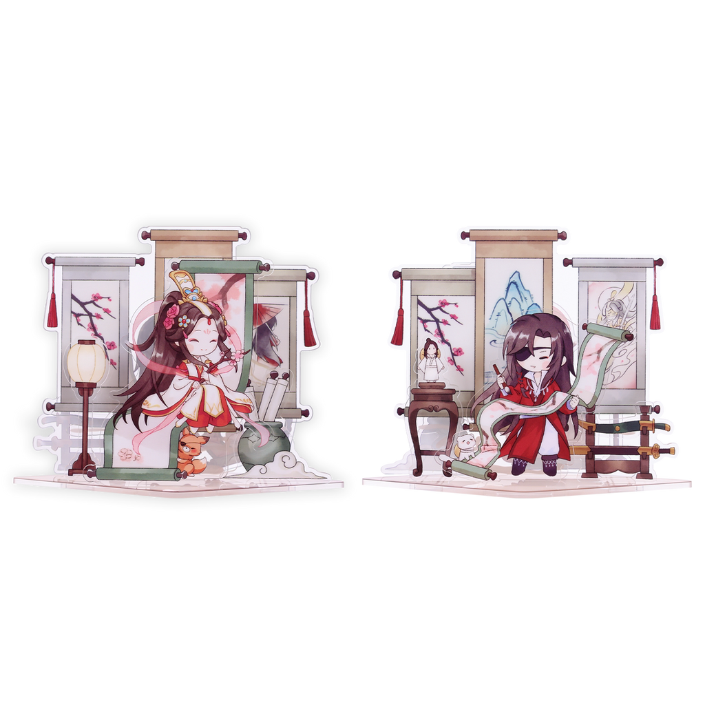 Heaven Officials Blessing Acrylic Standee Double-Sided Desktop Ornament，Chibi Character Art, 160mm Tall, Double-Sided Print, Anime Collectible, Desk Display