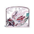 Heaven Officials Blessing Acrylic Hanging Signboard Desktop Ornament | Multi-Layer Acrylic, Cherry Blossom Design, Anime Collectible, Desk Display Stand,275 x 240mm Size