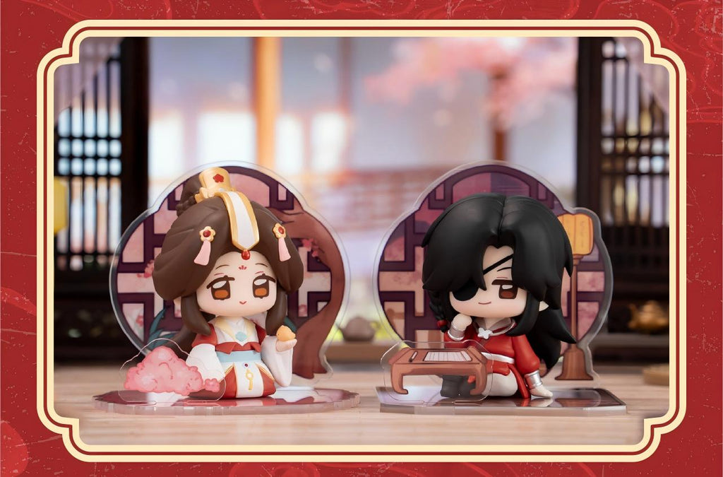 Heaven Officials Blessing Desktop Ornaments,Q version Figures ,  Collectible Toys with Acrylic Display Boards