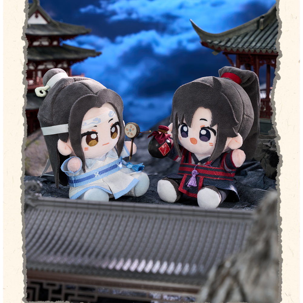 Mo Dao Zu Shi Plush Doll, 15cm Animation Character Collectibles, Polyester Fiber Sitting Style Figures, Decorative Anime Plushies