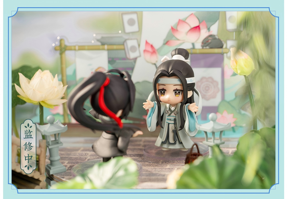 Mo Dao Zu Shi Figure, Q Version Desktop Decoration, Wei Wuxian&Lan Wangji Collectible “Qing Pan Xiang Ying”Series