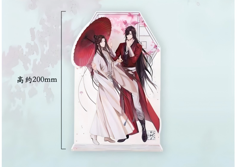 Heaven Officials Blessing Figure Standing Ornaments，Tian Guan Ci Fu Acrylic Desktop Decoration Animation Peripheral Products (Fan Hua Qing Xin)