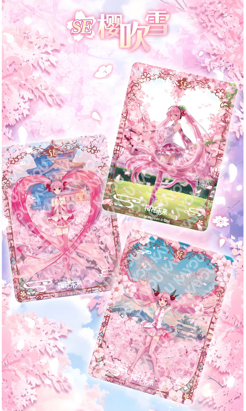Hatsune Miku Collectible Trading Card Pack Part 5，18 Packs per Box, 5 Cards per Pack, UR SSR SR R Rarities, Ages 8 and Above, Multiple Characters