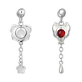 Anime Inspired 925 Sterling Silver Dangle Earrings, Heaven Officials Blessing Flower Charm Drop Earrings，HuaCheng&XieLian