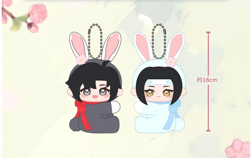 Mo Dao Zu Shi Plush Pendants，Keychain，Rabbit Shape Doll，Backpack Accessories Animation Peripheral Products
