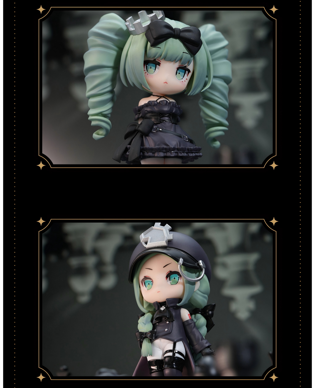 Hatsune Miku Chess Style Mini Figurine Blind Box，Desktop Collectible，13cm Tall Figures, ABS+PVC Material（Black）