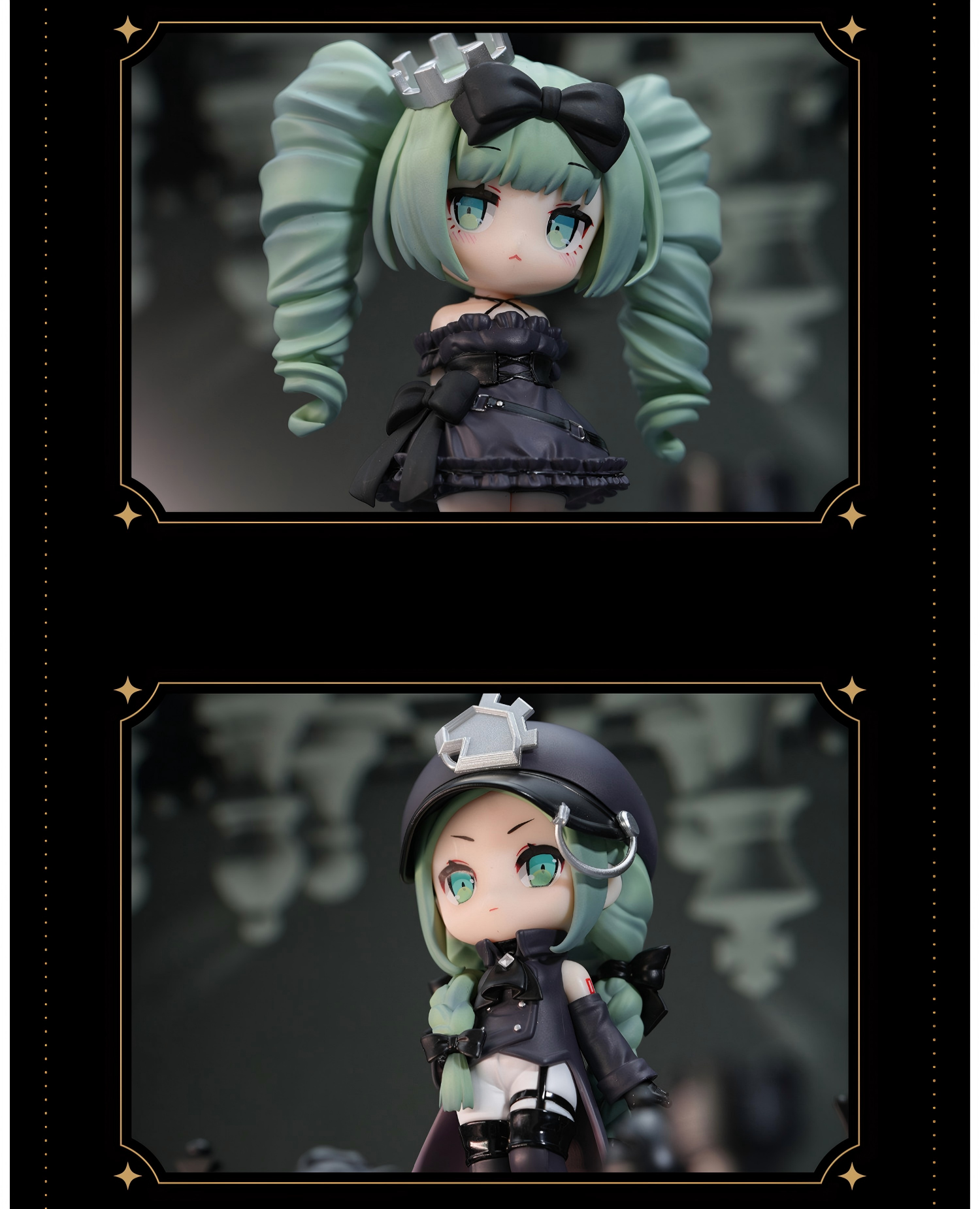 Hatsune Miku Chess Style Mini Figurine Blind Box，Desktop Collectible，13cm Tall Figures, ABS+PVC Material（Black）