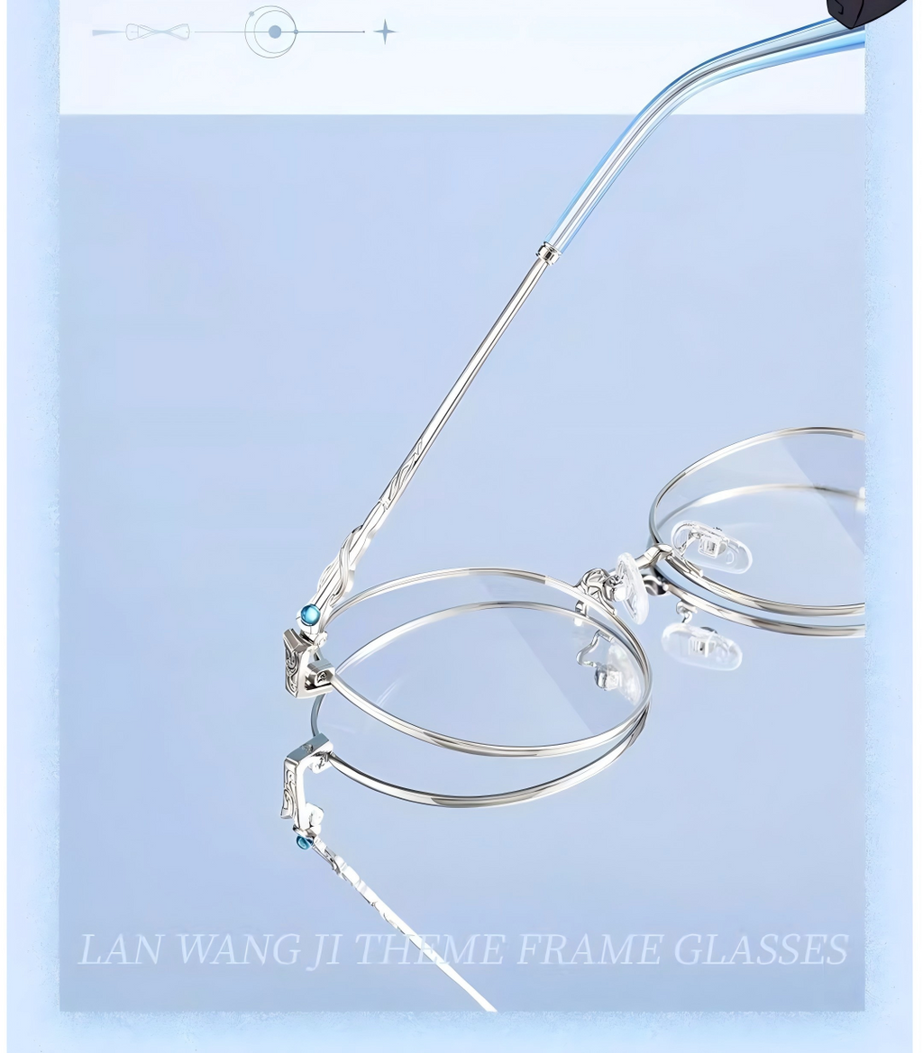 Mo Dao Zu Shi Wei Wuxian&Lan Wangji Style Glasses, Cosplay Props, Blue Light Blocking Glasses(Lan Wangji)