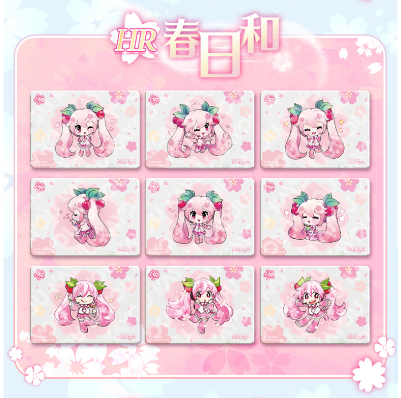 Hatsune Miku Collectible Trading Card Pack Part 5，18 Packs per Box, 5 Cards per Pack, UR SSR SR R Rarities, Ages 8 and Above, Multiple Characters