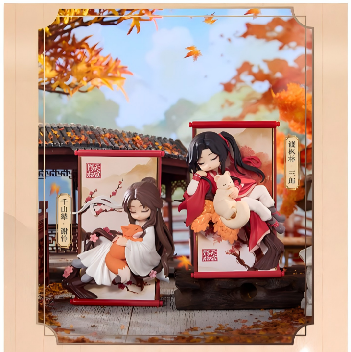 Heaven Officials Blessing Desktop Ornament Blind Box Figure Set, 8 Styles Collection, Magnetic Display Stand, Anime Character Collectible