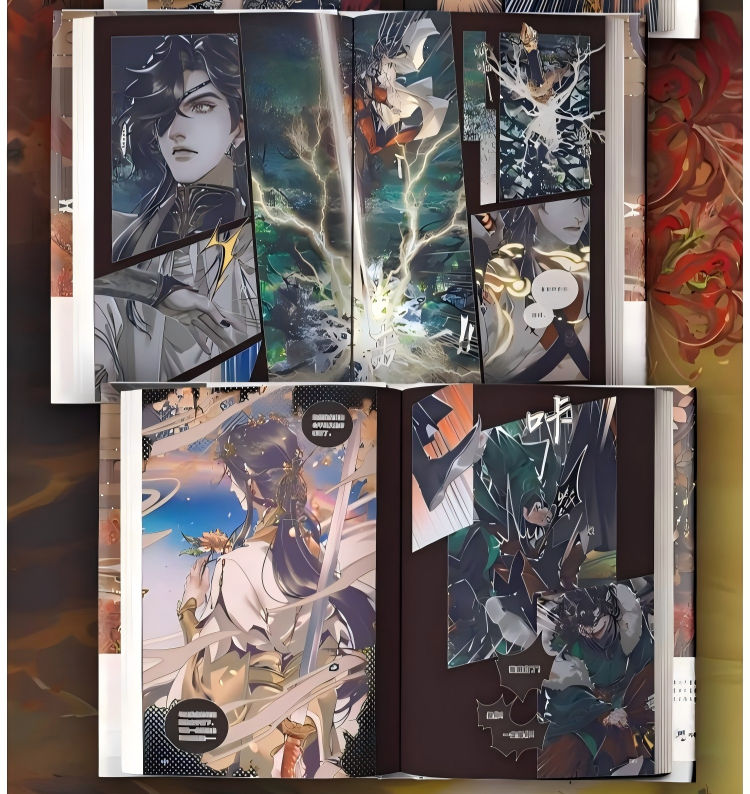 Heaven Officials Blessing Comic Book Special Edition Part 8, Chinese Version, 2 Volumes with Acrylic Stand and Bookmark