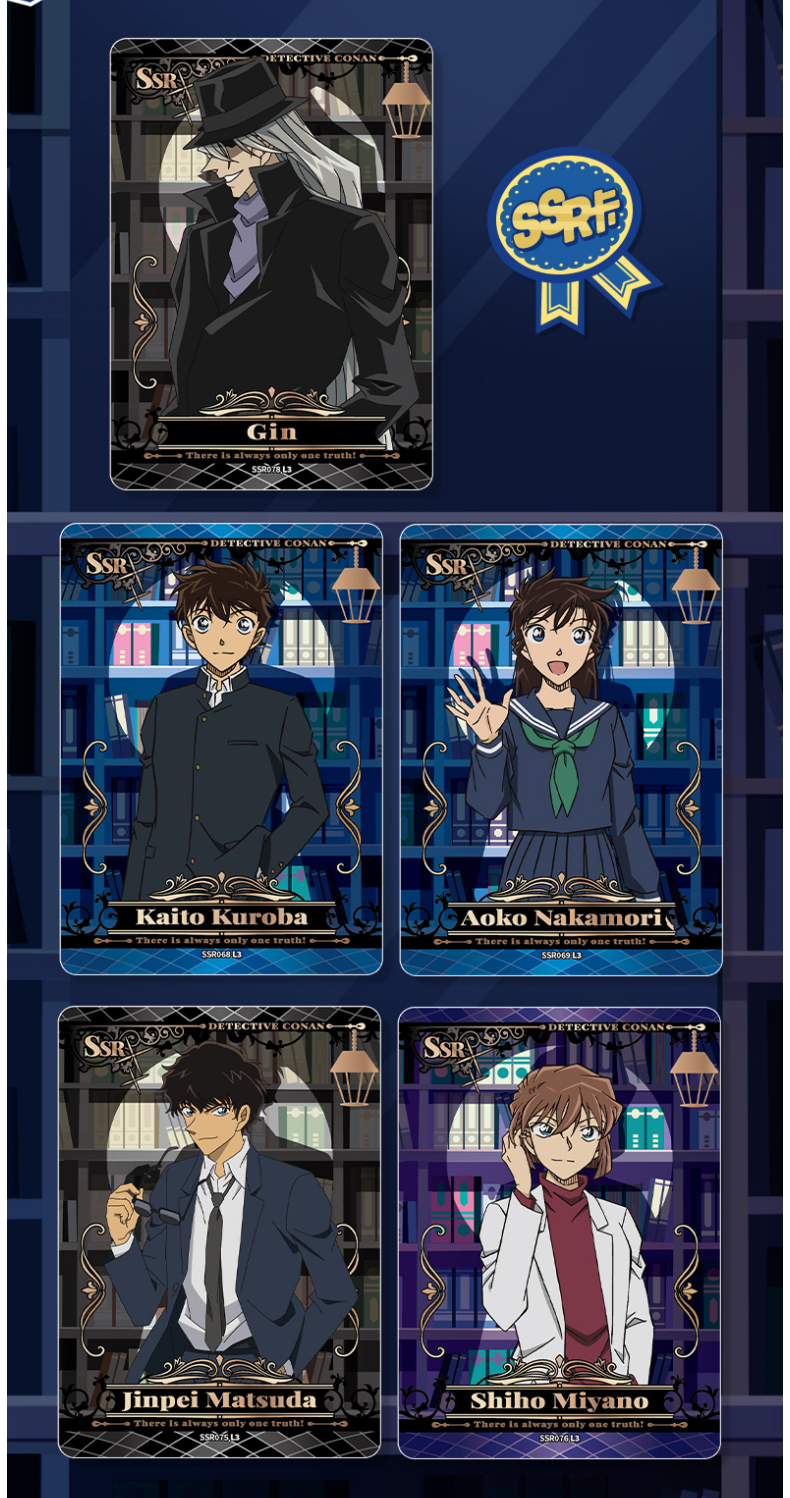 Detective Conan Cards, Collectible Cards, Blind Box(1 box (90 sheets/18 packs) Part 6