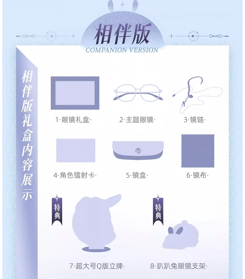 Mo Dao Zu Shi Wei Wuxian&Lan Wangji Style Glasses, Cosplay Props, Blue Light Blocking Glasses(Lan Wangji)