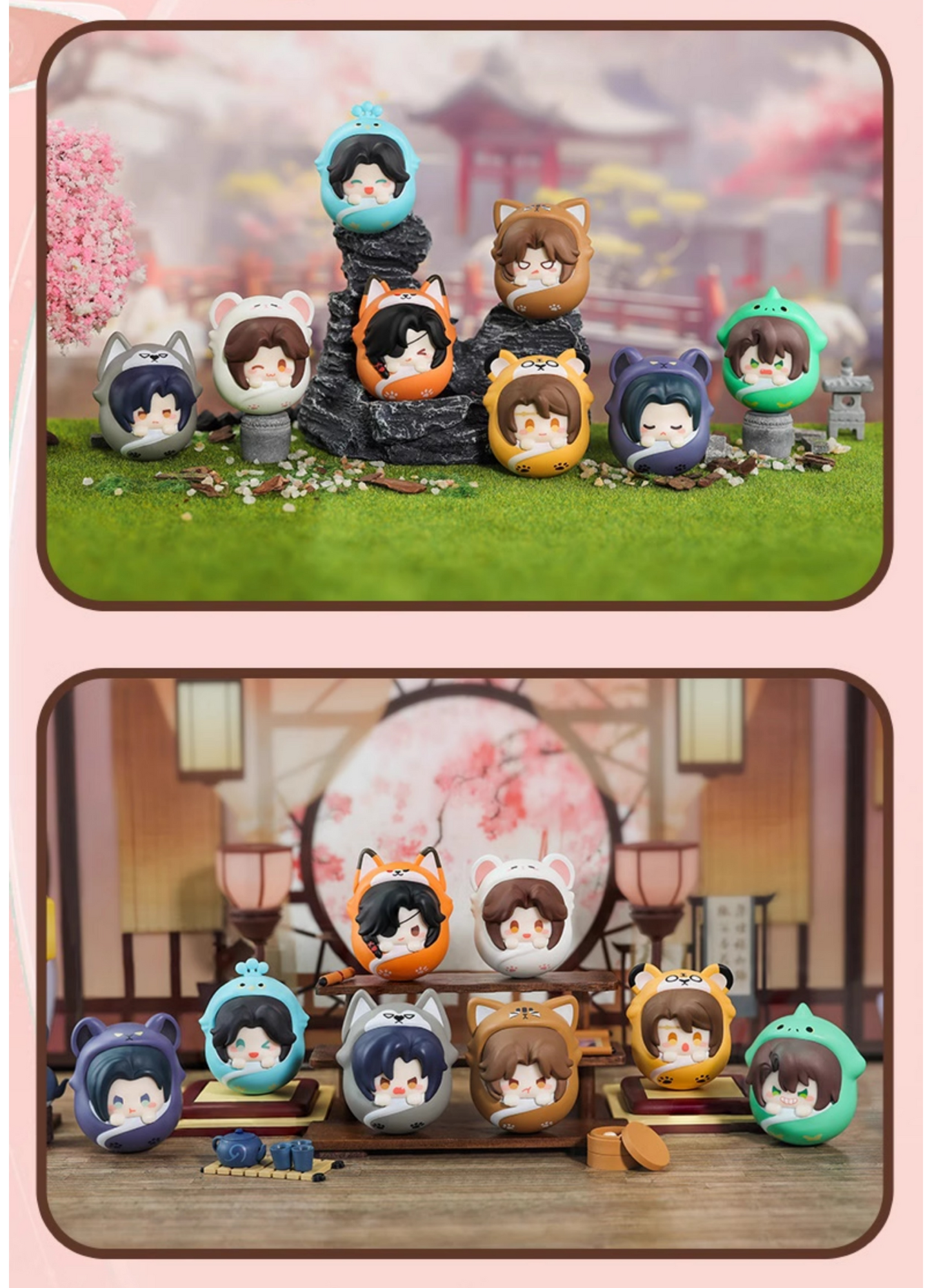 Heaven Officials Blessing Q Version Figures，Blind Box Doll，Desktop Character Ornaments，Animation Peripheral Products