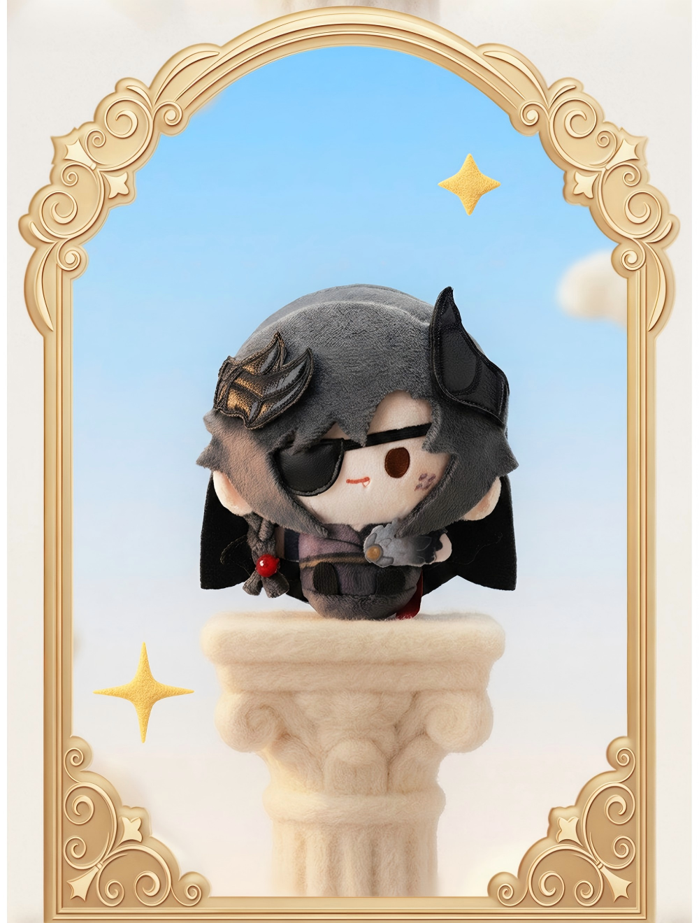 Heaven Officials Blessing Celestial Master and Demon Plush Keychain,8cm Tall, 2 Styles Available, Embroidered Details, Backpack Charm, Non-Woven Accessories