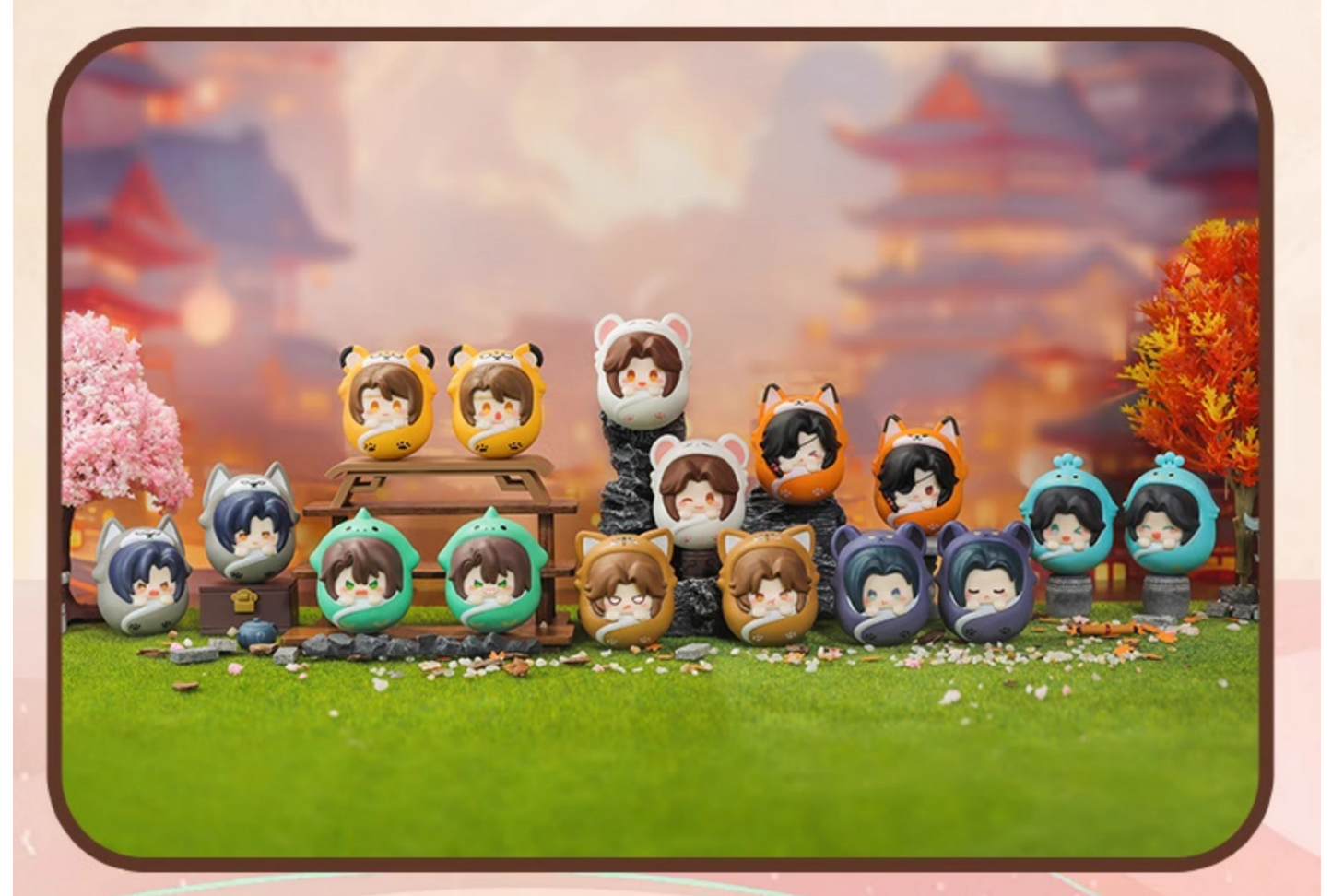 Heaven Officials Blessing Q Version Figures，Blind Box Doll，Desktop Character Ornaments，Animation Peripheral Products