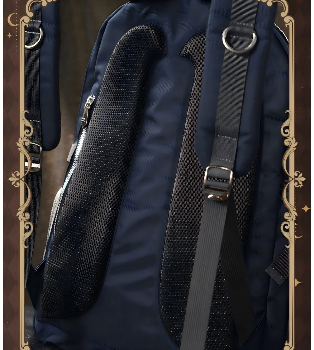 Hatsune Miku Anime Backpack Navy Blue, 34 x 20 x 50 cm | Lightweight, Multifunctional, Multiple Pockets, Padded Shoulder Straps, Anime Character Print