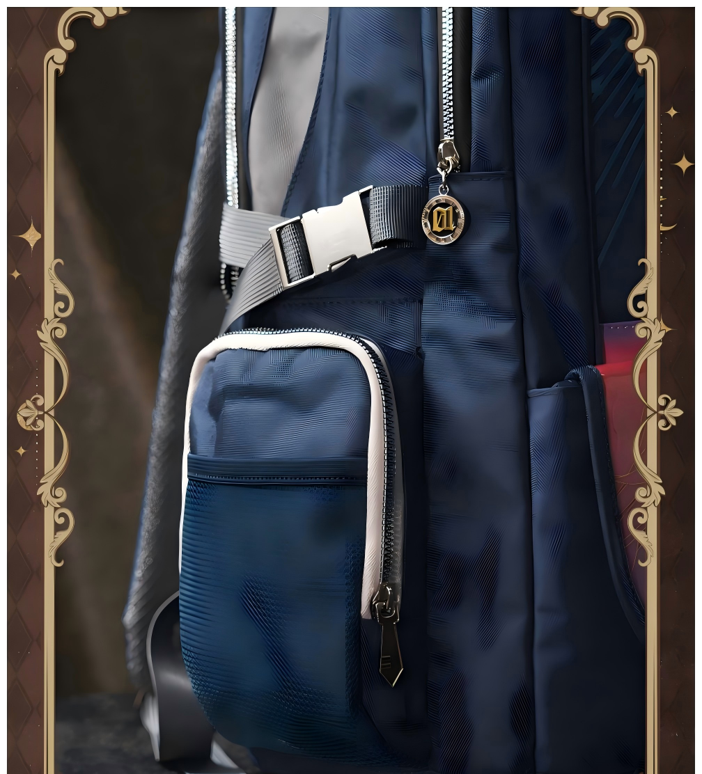 Hatsune Miku Anime Backpack Navy Blue, 34 x 20 x 50 cm | Lightweight, Multifunctional, Multiple Pockets, Padded Shoulder Straps, Anime Character Print