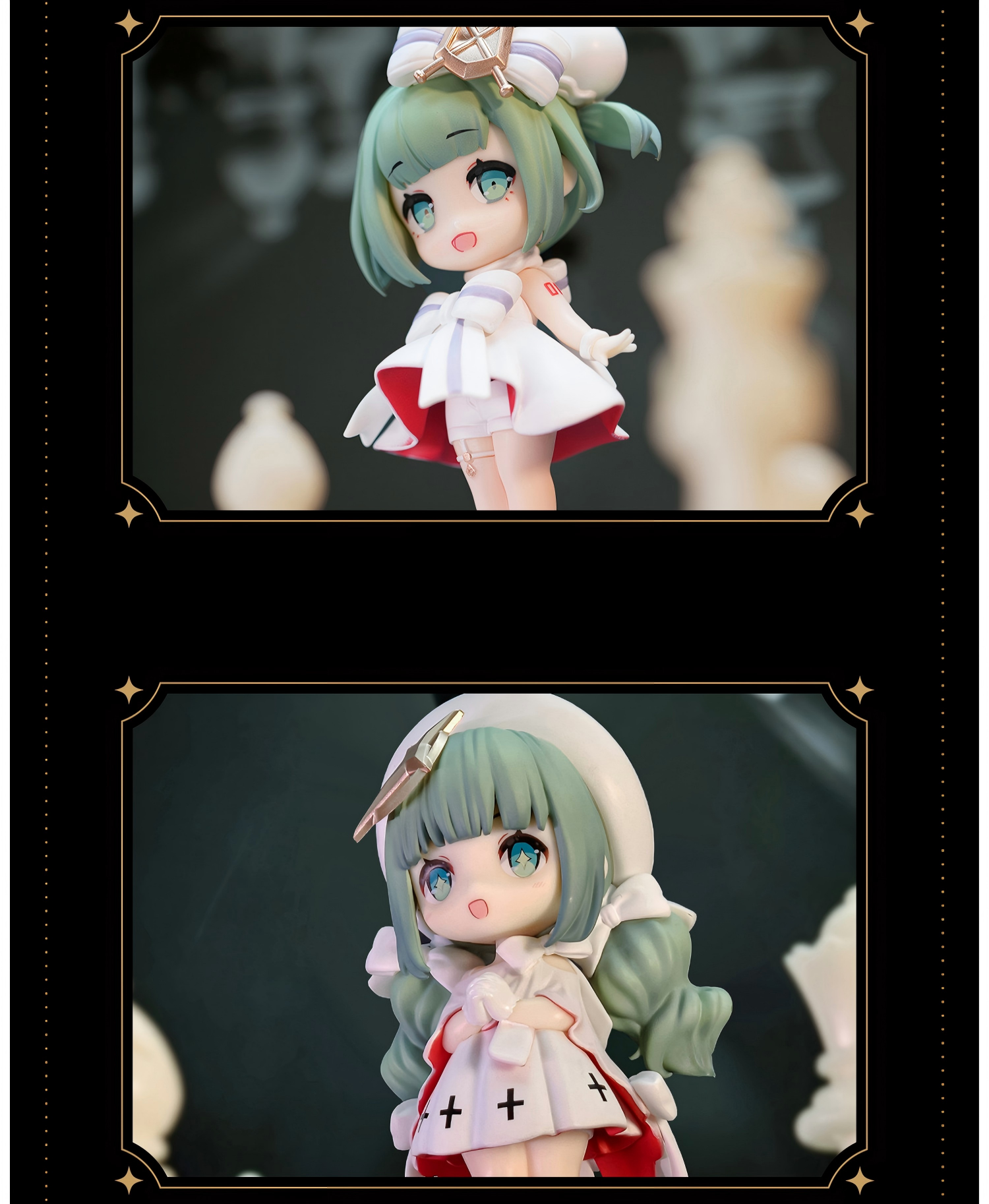 Hatsune Miku Chess Style Mini Figurine Blind Box，Desktop Collectible，13cm Tall Figures, ABS+PVC Material（White）