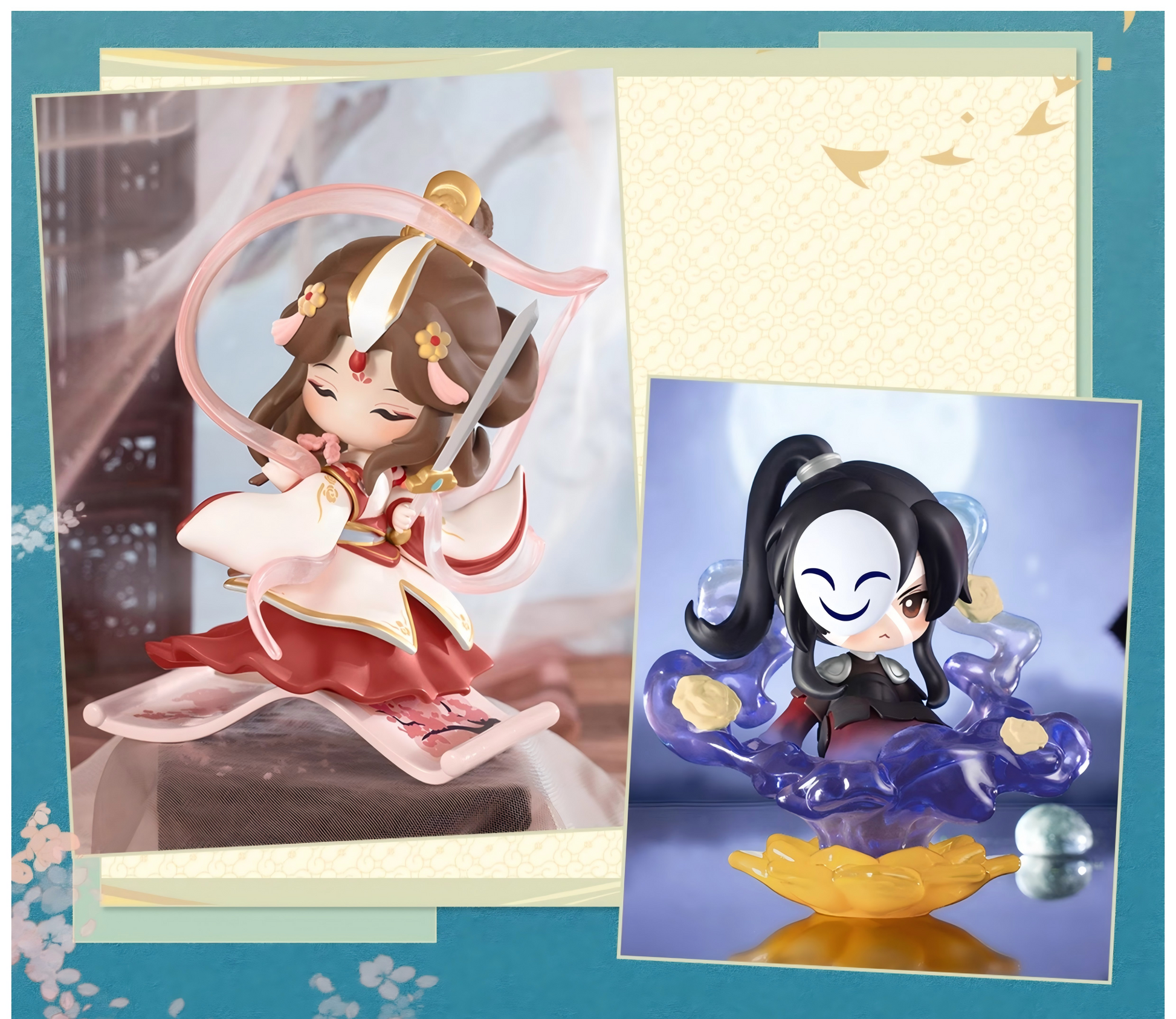 Heaven Officials Blessing Blind Box,Figures, Dolls，Collectible Toys，“Dan Qing Feng Hua”Series