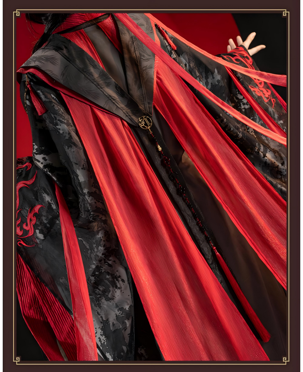 Mo Dao Zu Shi ”Yi Ling Lao Zu“ Cosplay Costume, ”Gong Cang Hai“ Series Ancient Style Full Set, Black and Red, Blue and White Cloud Embroidery