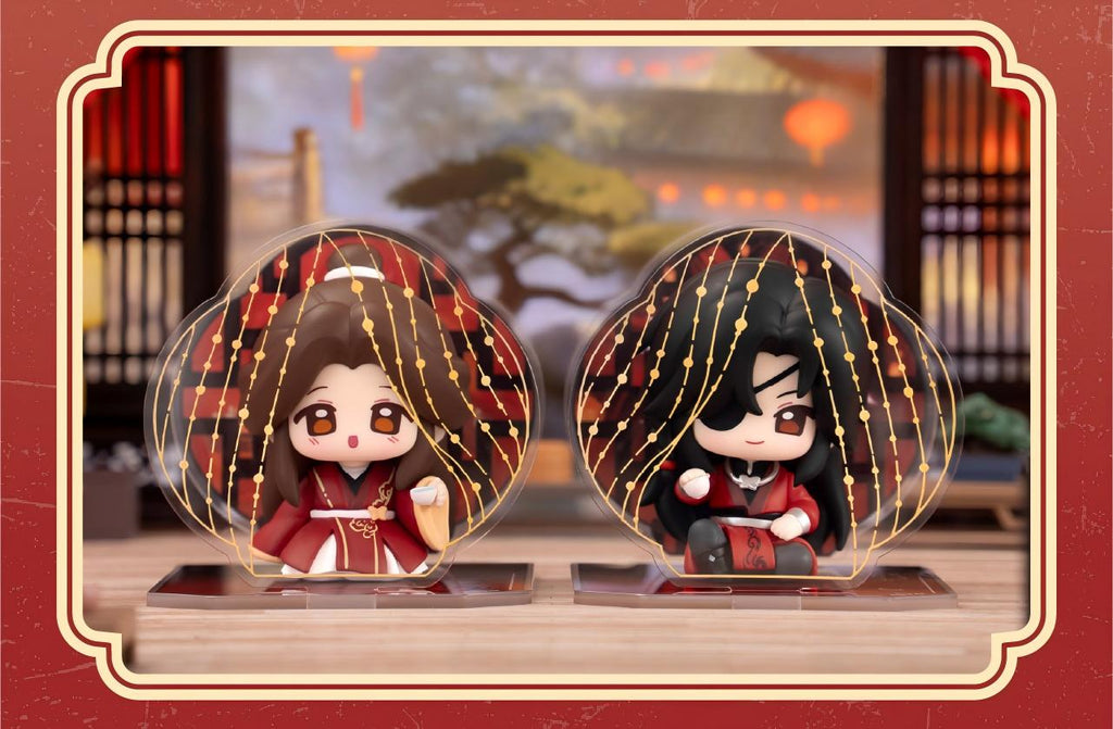 Heaven Officials Blessing Desktop Ornaments,Q version Figures ,  Collectible Toys with Acrylic Display Boards