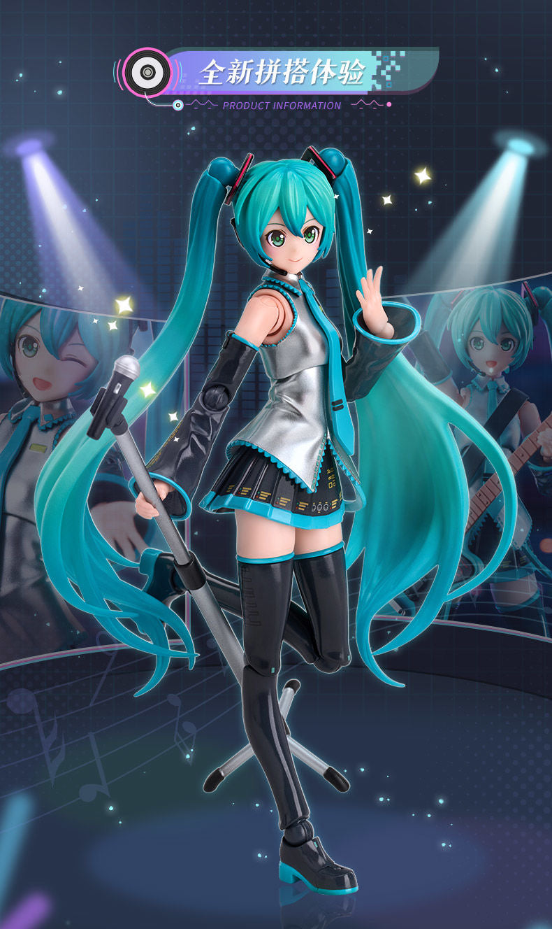 Hatsune Miku Building Block Dolls, Building Toys, PVC Doll Ornaments, Desktop Decorations