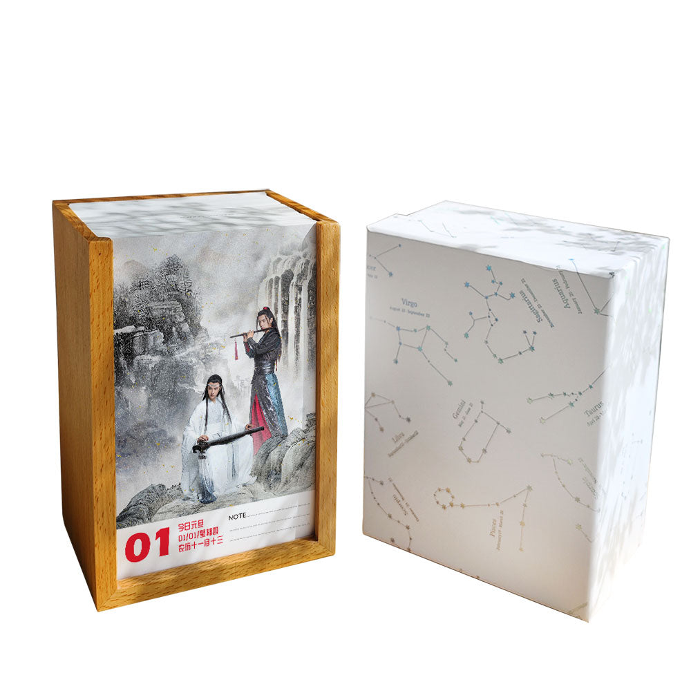 The Untamed 2026 Desk Calendar, Solid Wood Calendar, 366 Pages