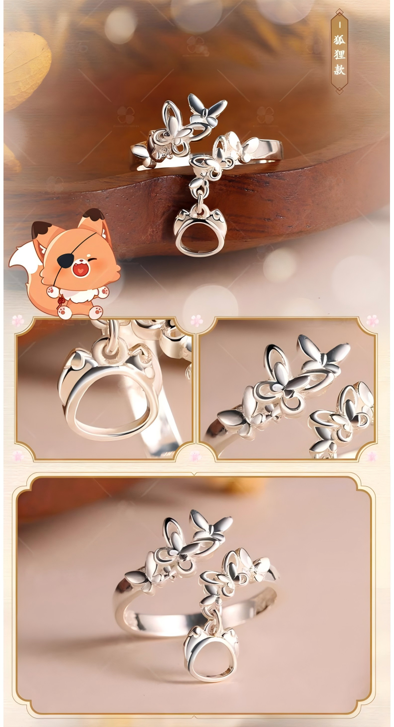 Heaven Officials Blessing Ring，925 Silver Ring，Ring Promise Rings For Her，Tian Guan Ci Fu Animation Peripheral Product