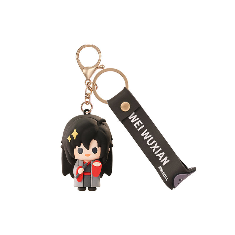 Mo Dao Zu Shi Keychain Backpack Charm | PVC Material, Approx. 6cm Tall, 4 Character Styles, Lobster Clasp Ring, Chibi Figure Design