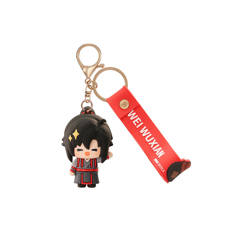 Mo Dao Zu Shi Keychain Backpack Charm | PVC Material, Approx. 6cm Tall, 4 Character Styles, Lobster Clasp Ring, Chibi Figure Design