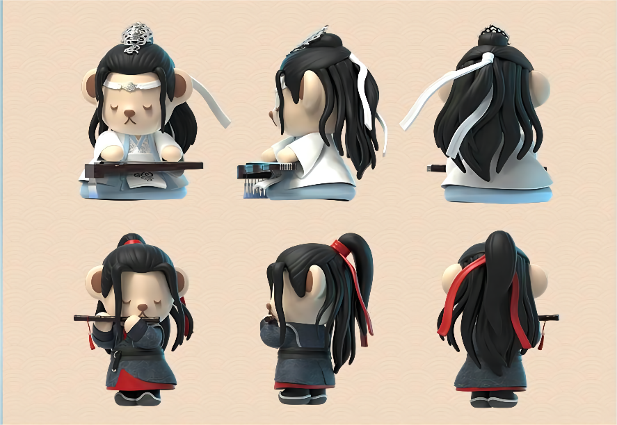 The Untamed X Teddy Bear Collection TV Character Figure LAN WANG JI 14ซม