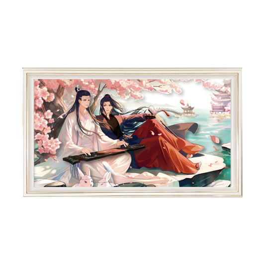 The Untamed TV Series Merchandise Multilayer Painting Peach Blossom