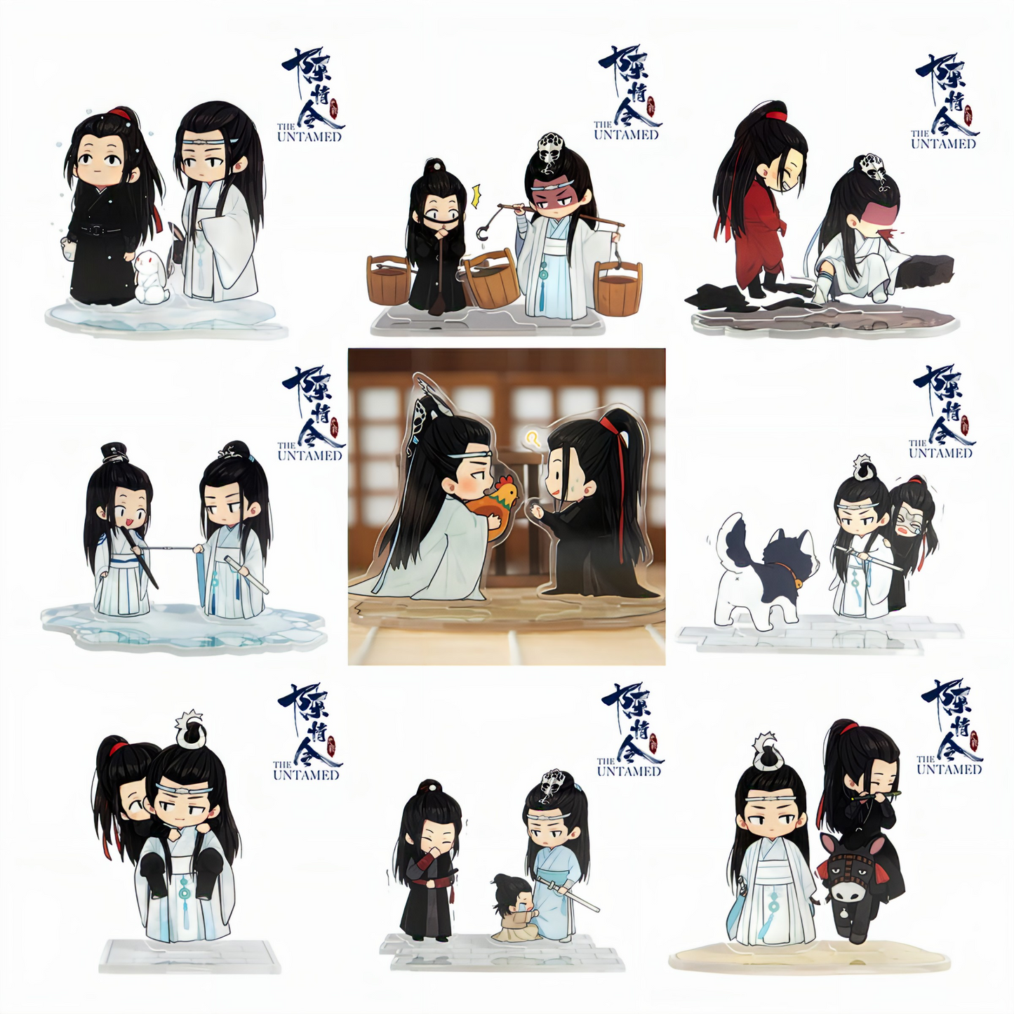 The Untamed TV Series Merchandise Character Acrylic Office/Home Ornament Snow Night Talking